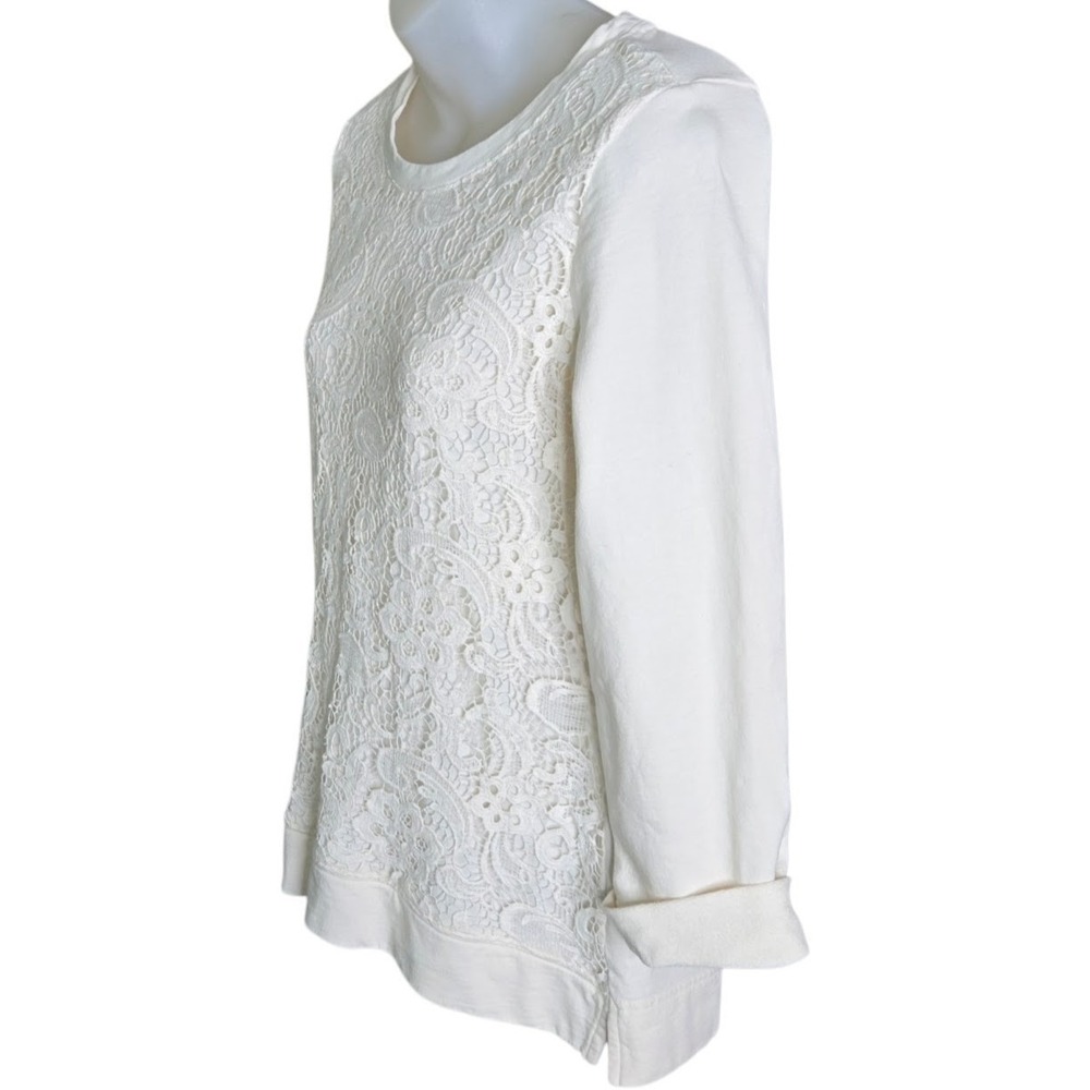 Lands End Womens Romantic Lace Top Size XS Cottagecore Coquette Feminine Soft - Picture 5 of 8